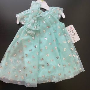 Baby Starters Mint Bodysuit Dress - Size 3M